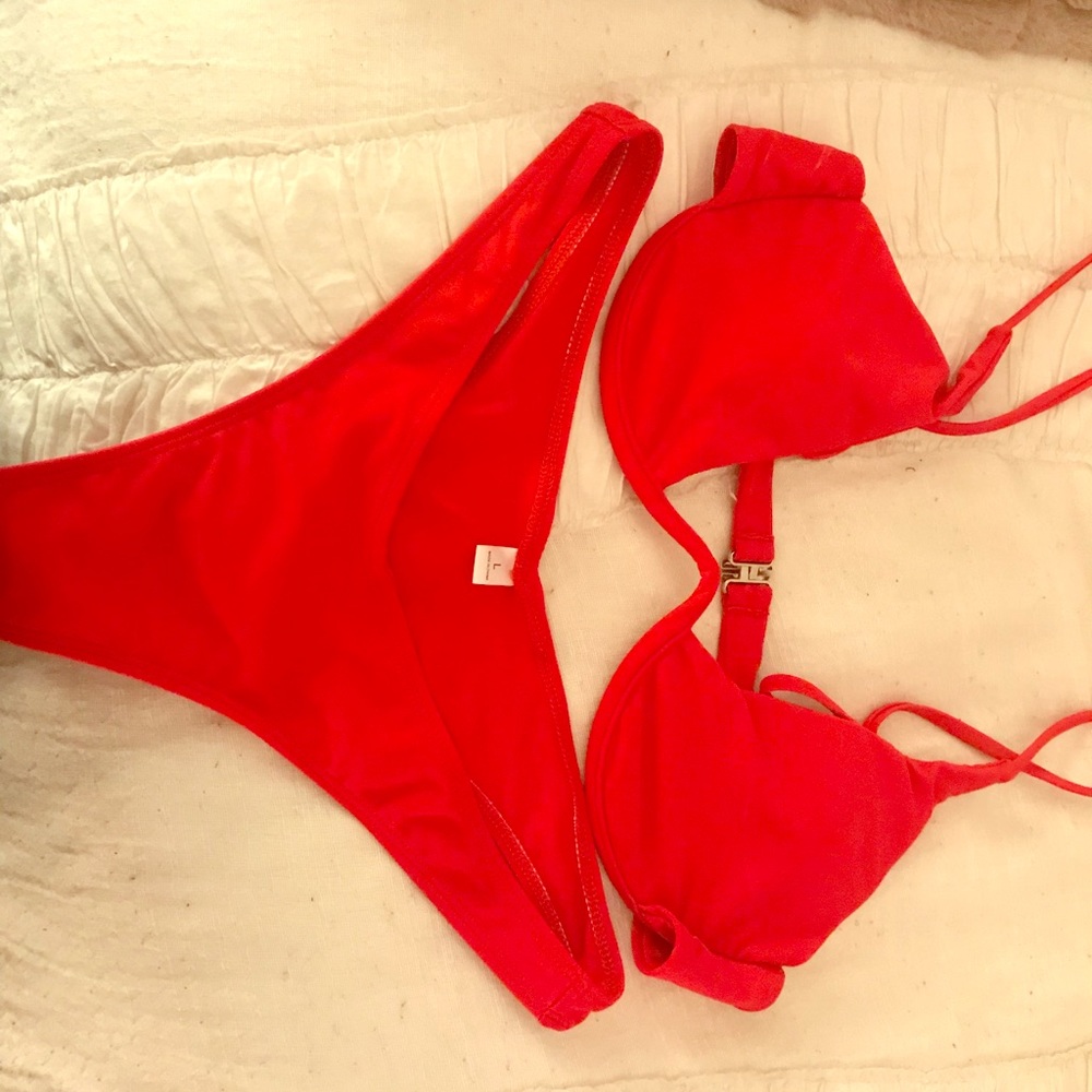 BRAND NEW red bikini size large